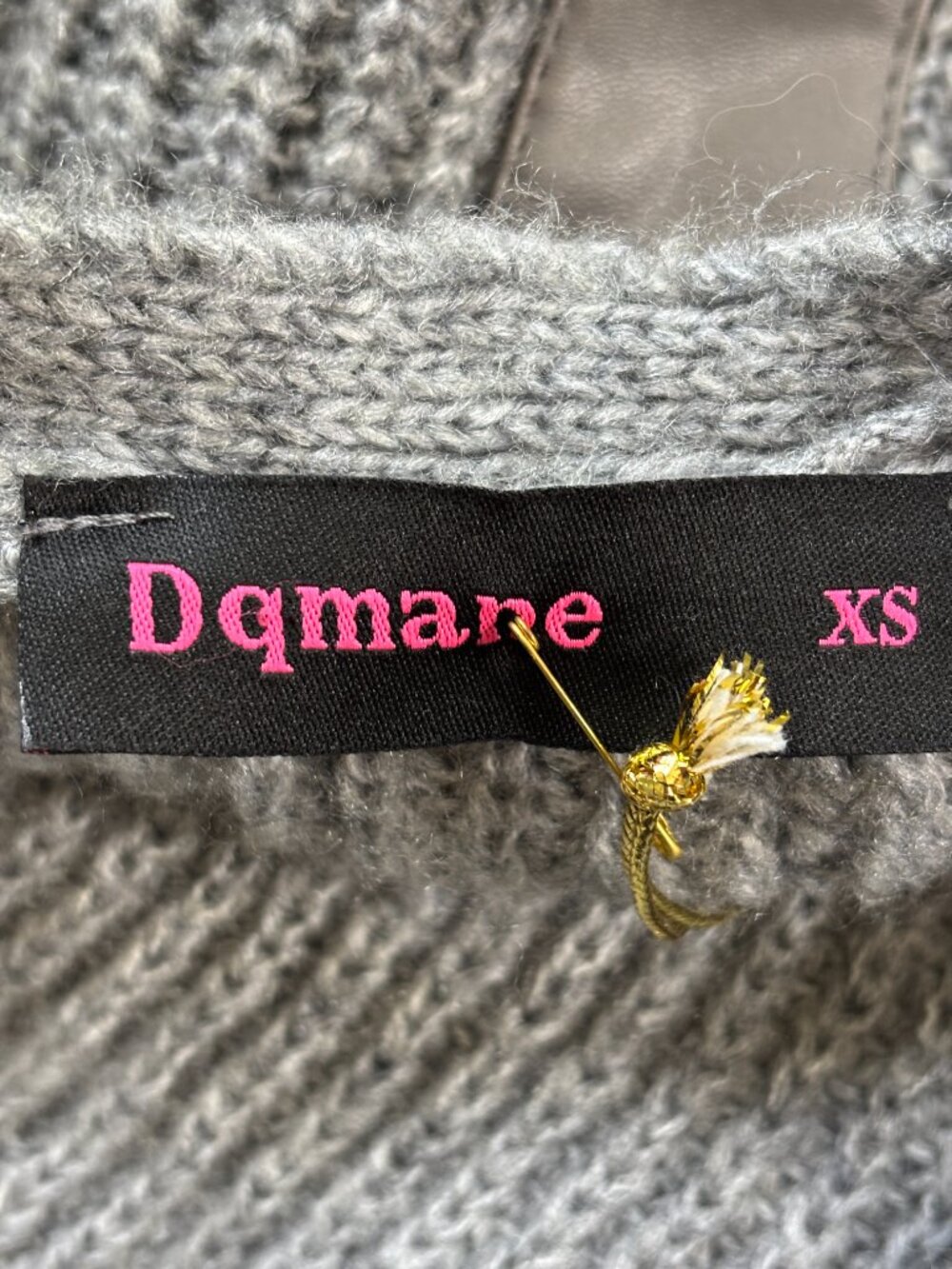 Dqmane Avant-Garde Knit Cardigan — Grey, size XS NWT - Picture 5 of 7